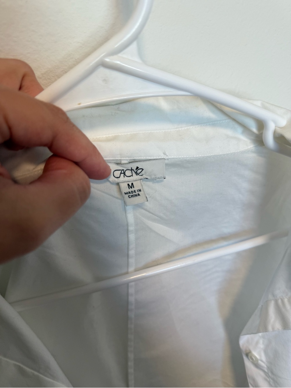 Cache White Button-Front Tailored Women's Shirt - Picture 2 of 7